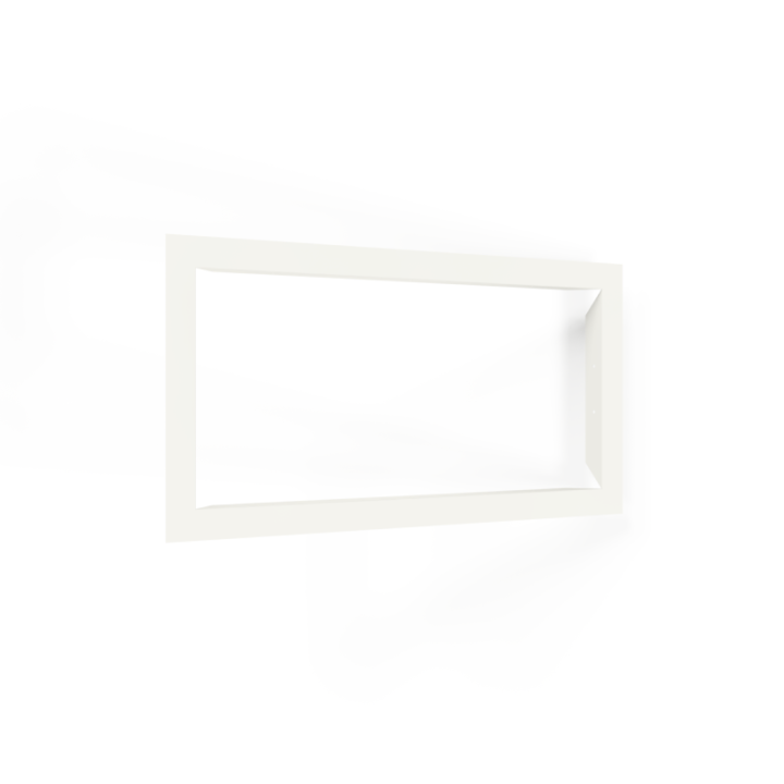 Flush mounting frame 395x790x40 white -