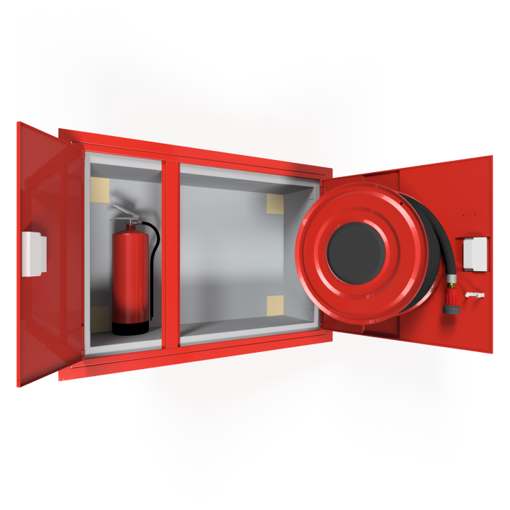 PV-114E6 fire-insulated, red - Fire hydrant cabinet