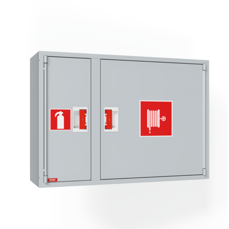 PV-102 19mm/30m, grå, dybde 245mm - Brandhanekabinet