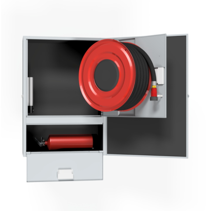 PV-212EL heat-insulated, heater, grey - Fire hydrant cabinet