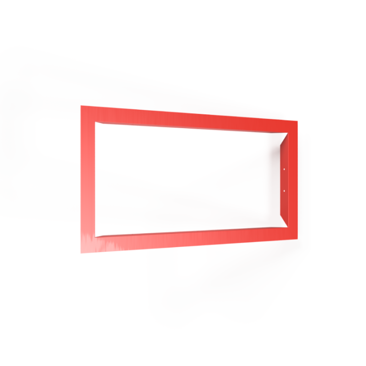 Flush mounting frame 300x990x40 red -