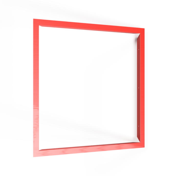 Flush mounting frame 690x690x40 red -
